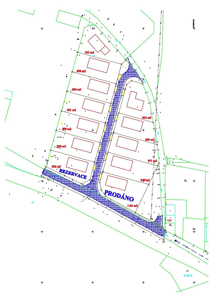 Prodej stavebního pozemku 805 m², Dříteč – fotka 1 z 3