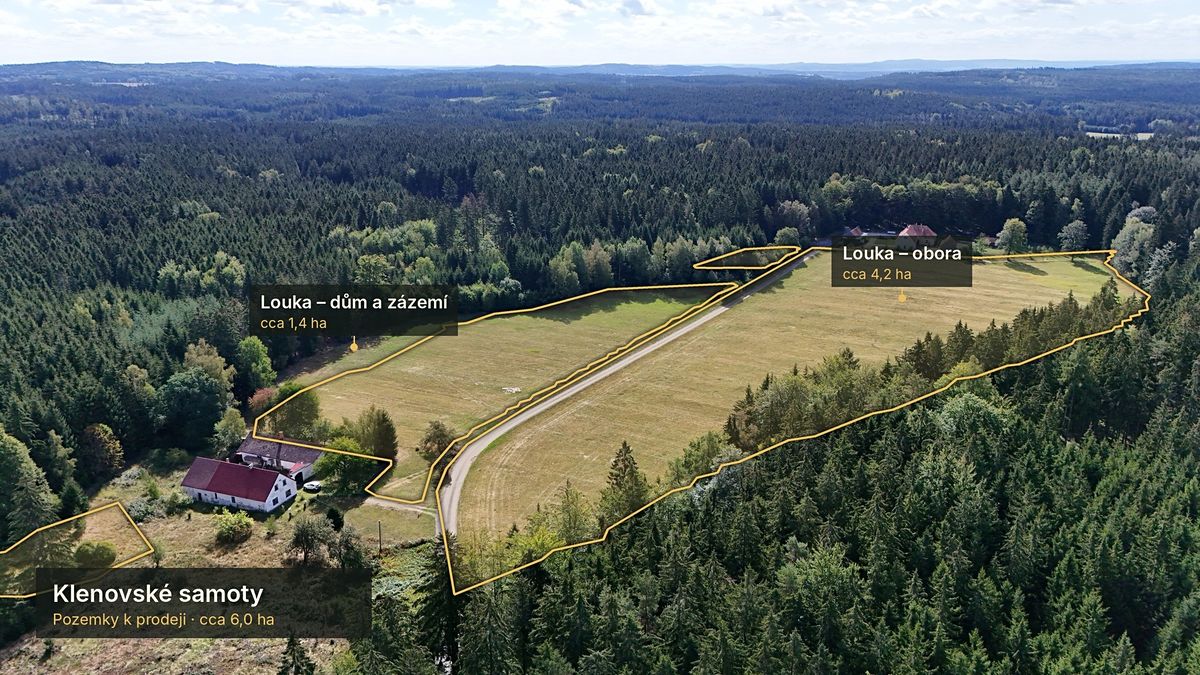 Prodej stavebního pozemku 59247 m², Kunžak – fotka 1 z 3