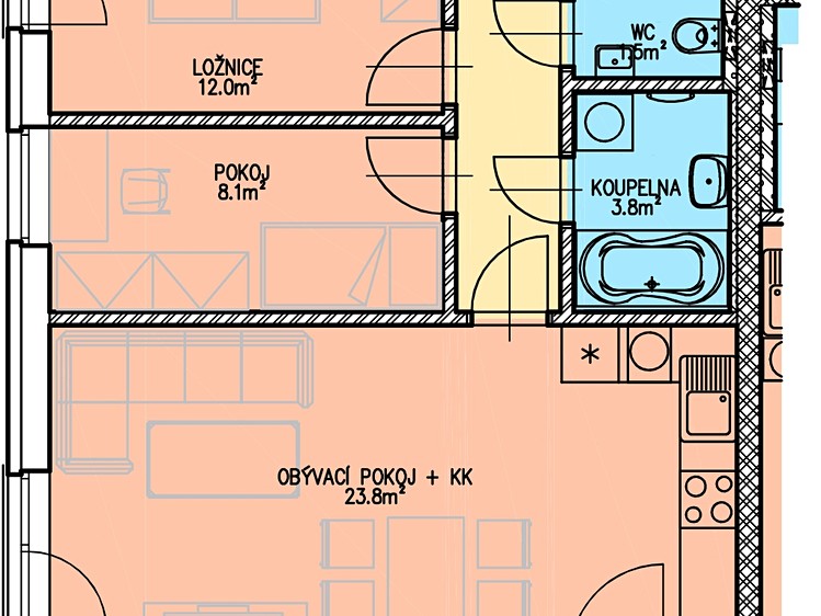 Квартира 3+kk на продаж, 64 м² (9 з 9)