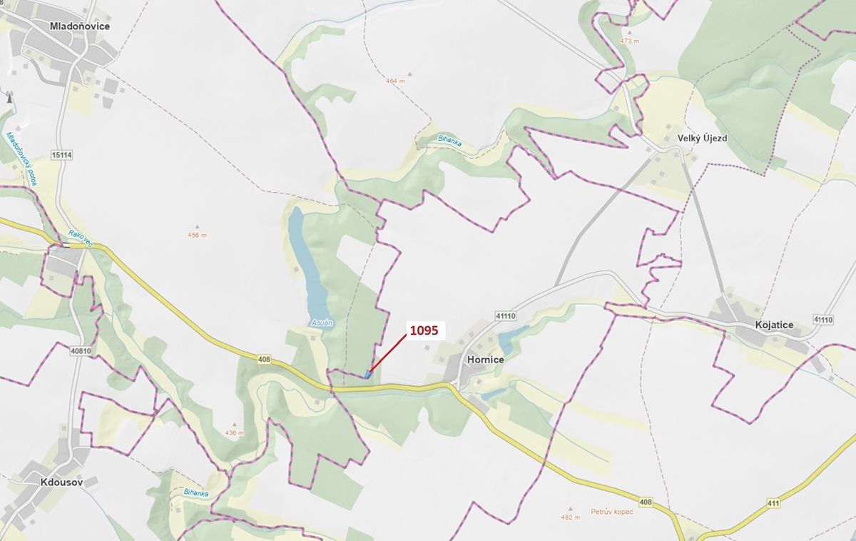 Dražba lesa 1427 m², Mladoňovice – fotka 1 z 3