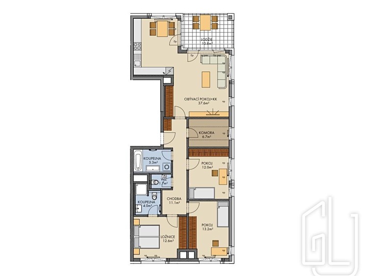 Wohnung 4+kk zum Kauf, 109 m² (5 von 10)