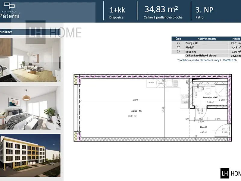Prodej bytu 1+kk 35 m², Brno – náhled fotky 3