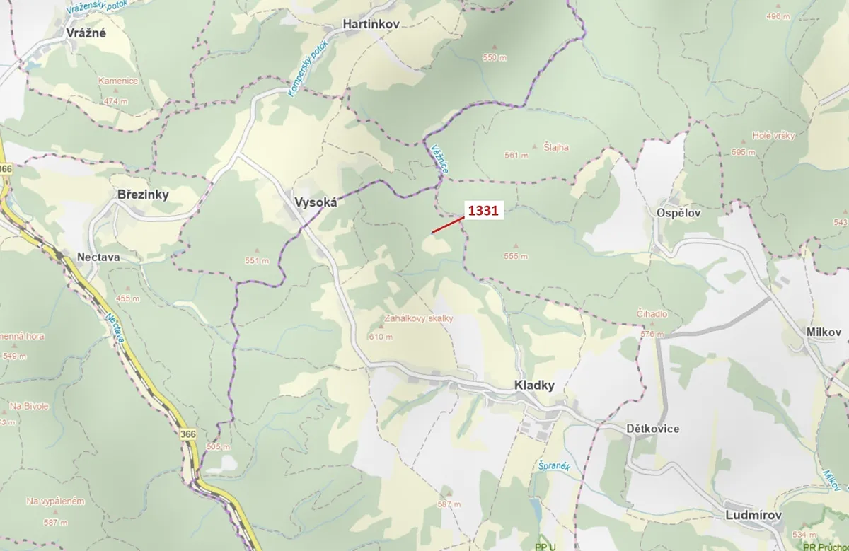 Dražba lesa 183 m²