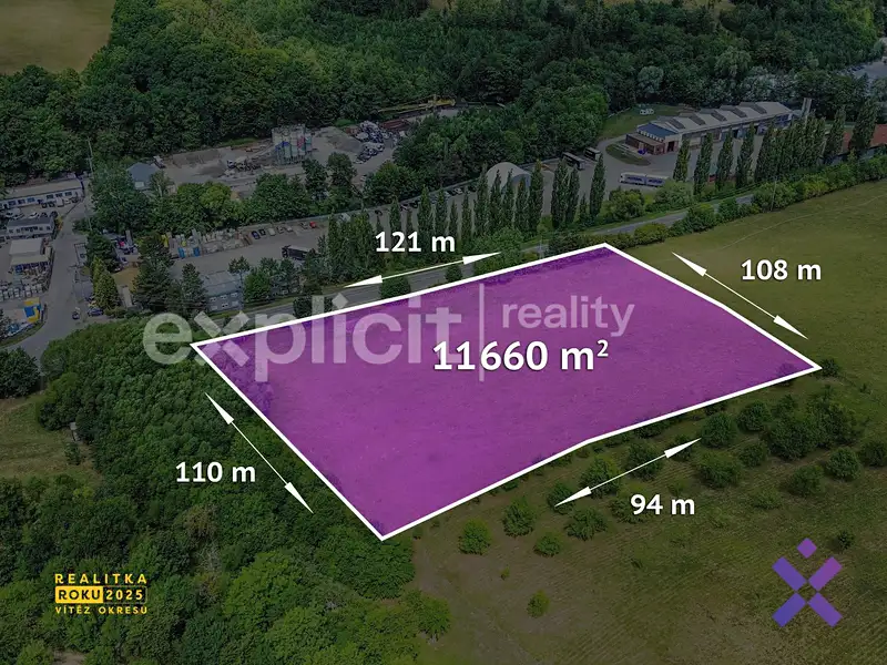 Prodej komerčního pozemku 11660 m², Slušovice – náhled fotky 1
