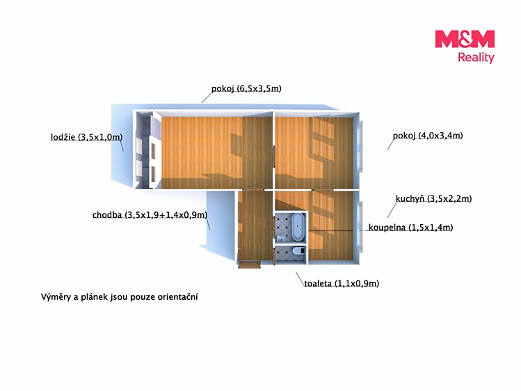 Pronájem bytu 2+1, 58 m² (24 z 24)