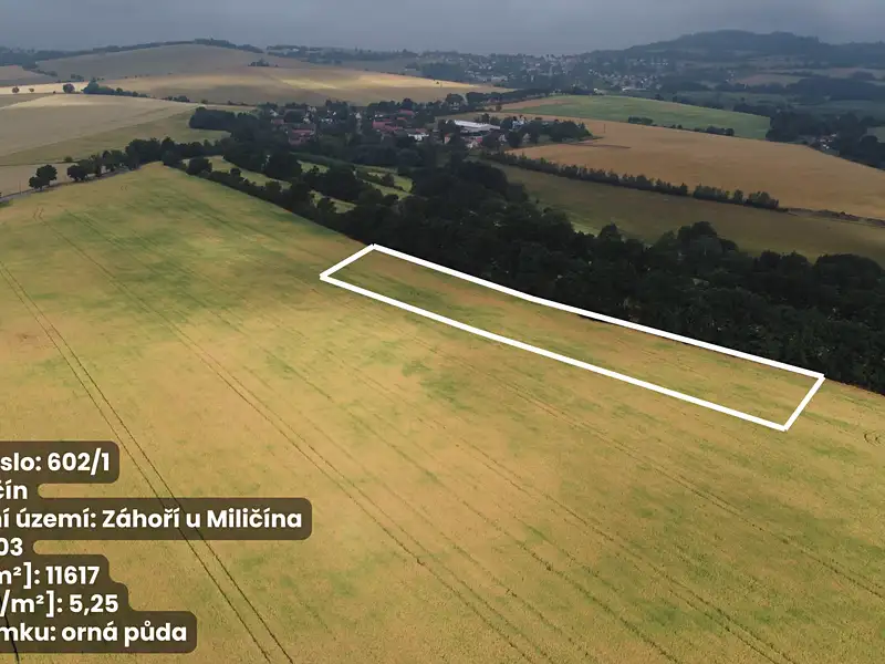Prodej pole 19587 m², Miličín – náhled fotky 1