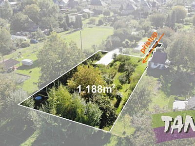 Prodej  stavebního pozemku 1 188 m²