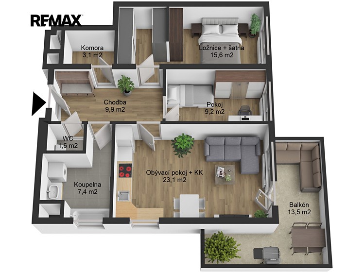 Квартира 3+kk на продаж, 74 м² (28 з 37)