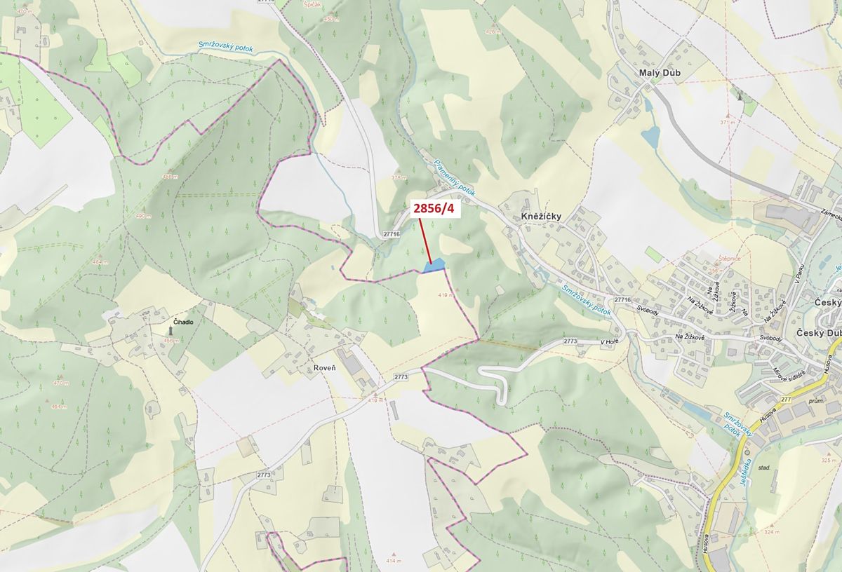 Dražba lesa 2709 m², Český Dub – fotka 1 z 3