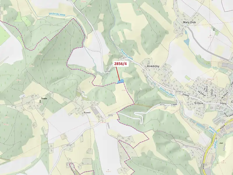 Dražba lesa 2709 m², Český Dub – náhled fotky 1