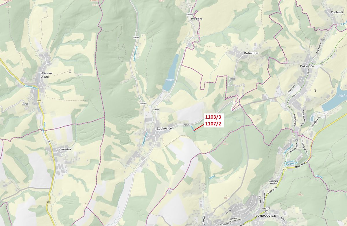 Dražba lesa 3392 m², Ludkovice – fotka 1 z 3