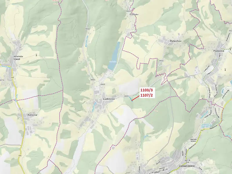 Dražba lesa 3392 m², Ludkovice – náhled fotky 1