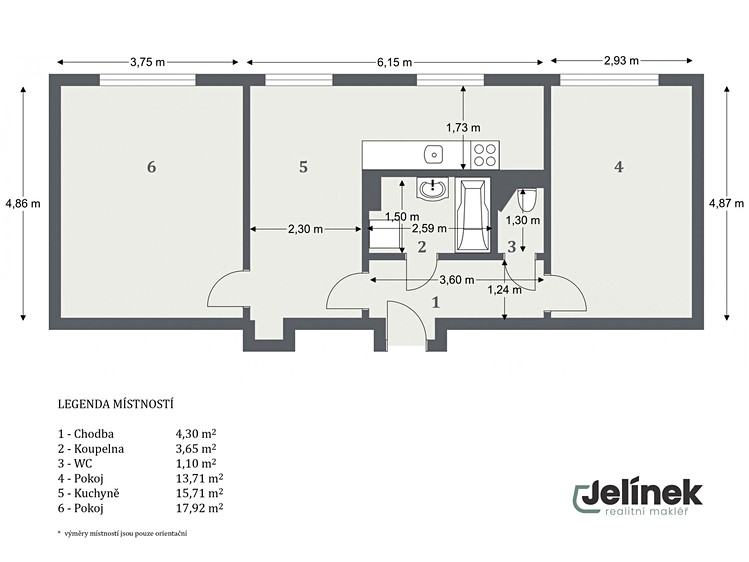 Квартира 3+kk на продаж, 58 м² (15 з 15)