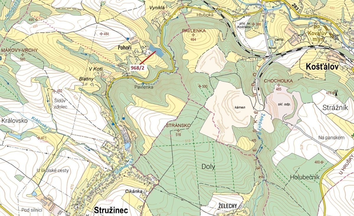 Dražba lesa 10319 m², Stružinec – fotka 1 z 3
