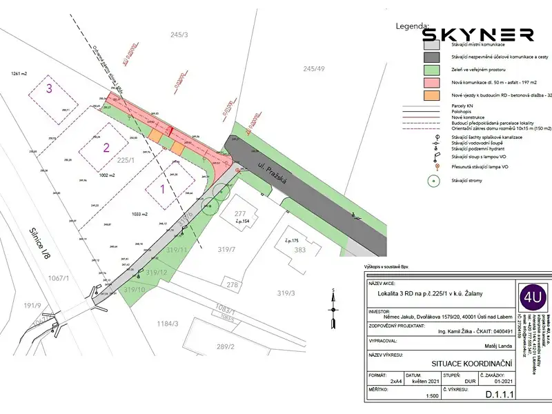 Prodej stavebního pozemku 1033 m², Žalany – náhled fotky 3