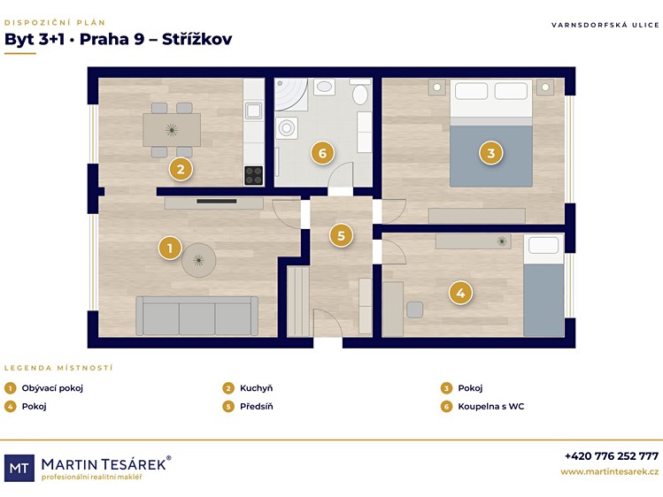 Квартира 3+1 на продаж, 55 м² (4 з 23)