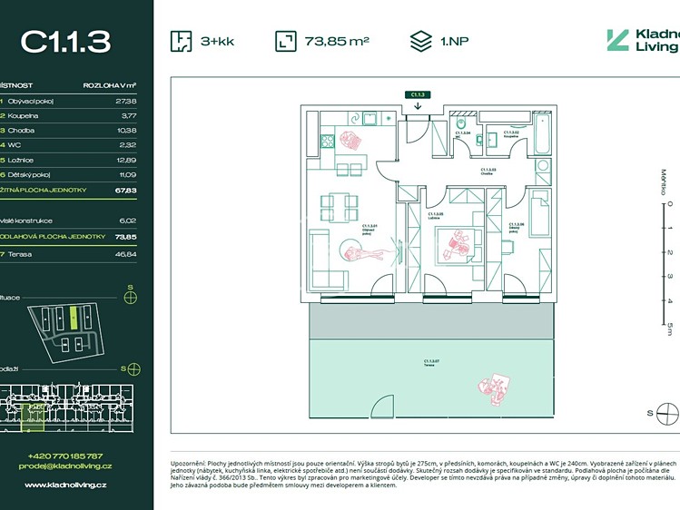 Квартира 3+kk на продаж, 68 м² (16 з 16)