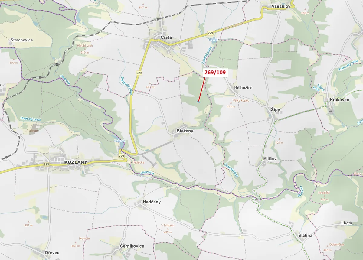 Dražba lesa 1949 m²