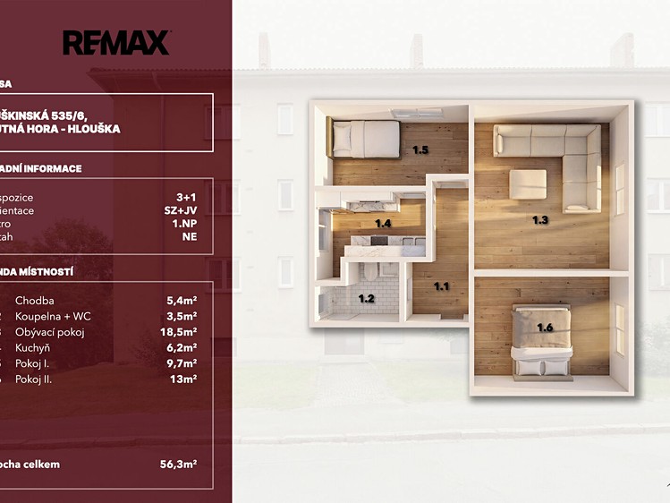 Prodej bytu 3+1, 57 m² (12 z 21)