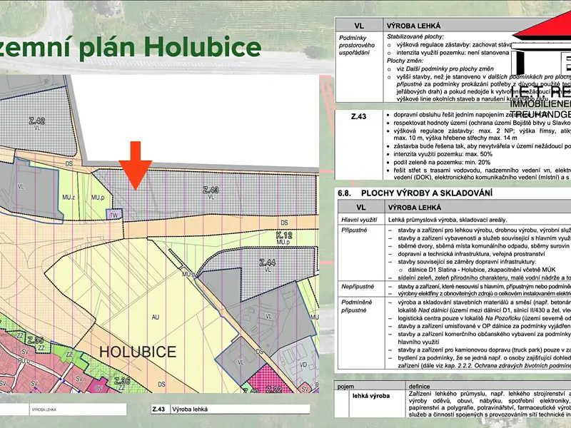 Prodej komerčního pozemku 5187 m², Holubice – náhled fotky 2