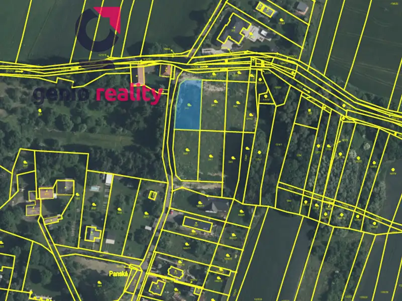 Prodej stavebního pozemku 901 m², Panenský Týnec – náhled fotky 2