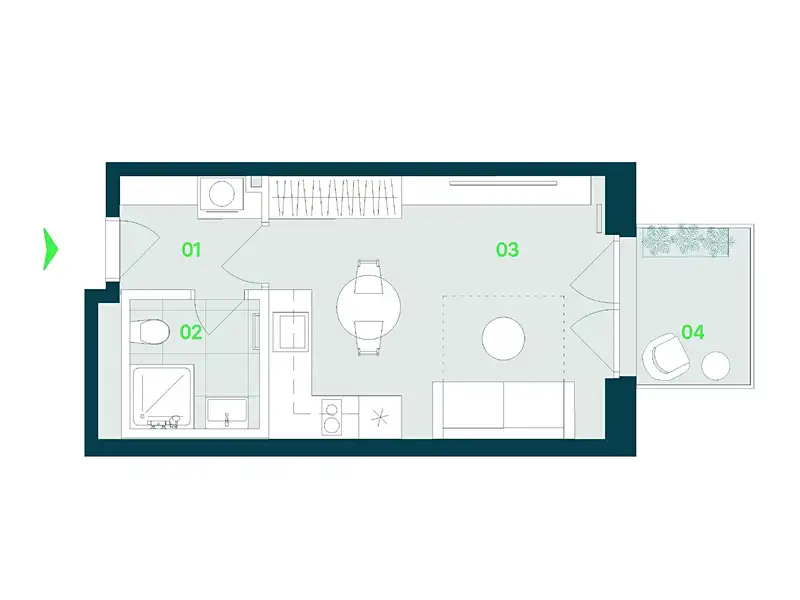 Prodej bytu 1+kk 26 m², Brno – náhled fotky 2