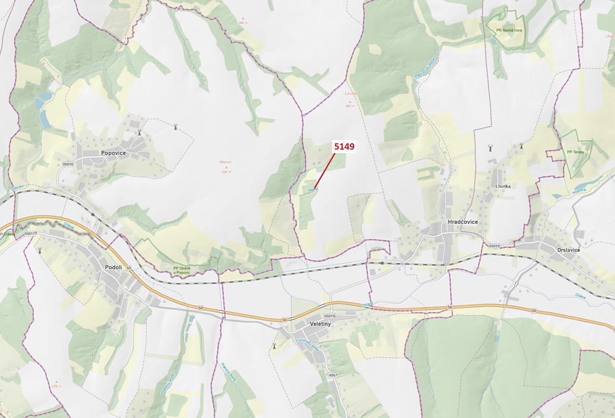 Dražba lesa 694 m², Hradčovice – fotka 1 z 3