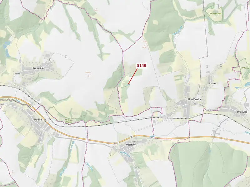Dražba lesa 694 m², Hradčovice – náhled fotky 1