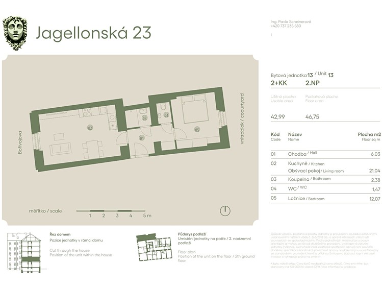 Prodej bytu 2+kk, 46 m² (4 z 7)