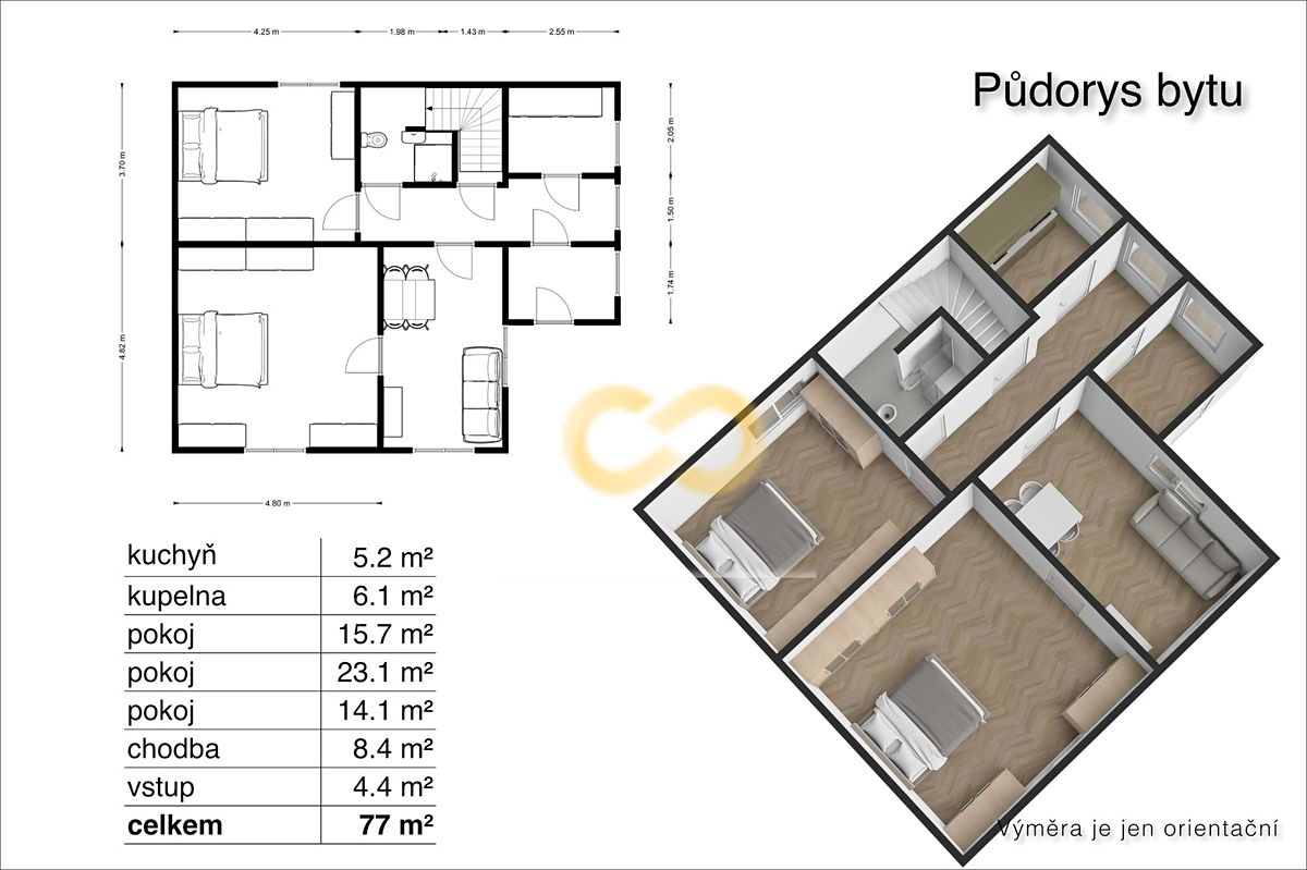 Prodej rodinného domu 77 m², pozemek 3176 m² – fotografie 4