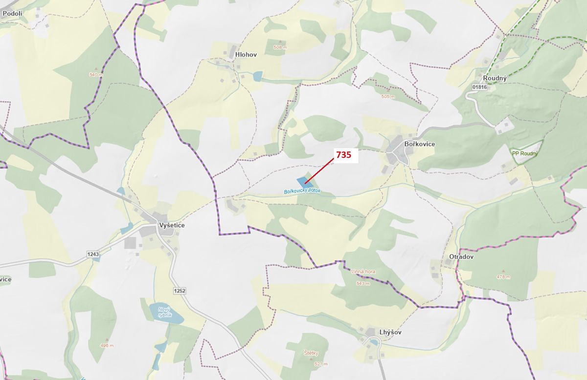 Dražba lesa 6963 m², Zvěstov – fotka 1 z 3
