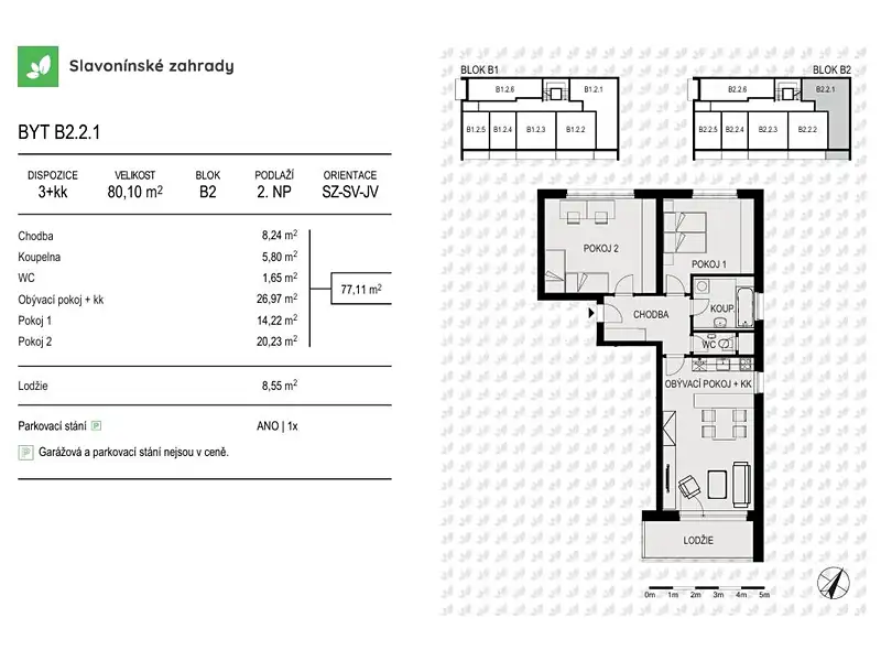 Prodej bytu 3+kk 80 m², Olomouc – náhled fotky 3
