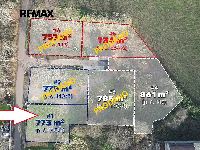 Prodej stavebního pozemku 773 m², Lišnice – náhled fotky 1