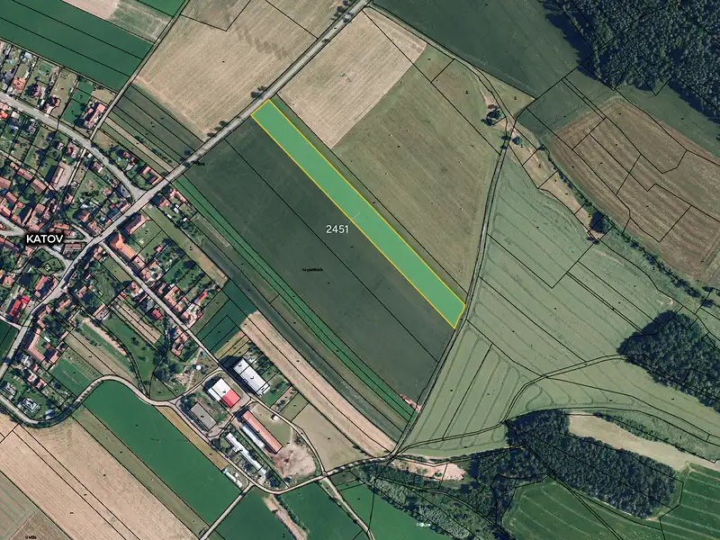 Prodej pole 13880 m², Katov – náhled fotky 2