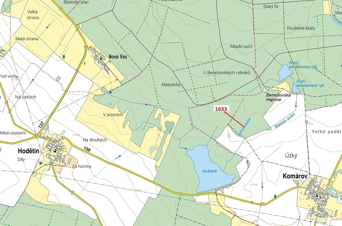 Dražba lesa 5902 m², Komárov – fotka 1 z 3