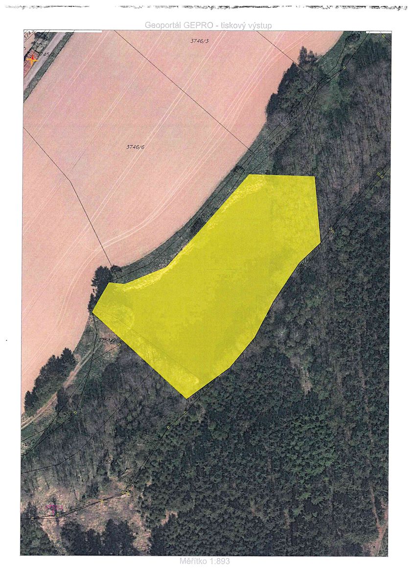 Prodej rybníku (vodní plochy) 5929 m², Třešť – fotka 1 z 3