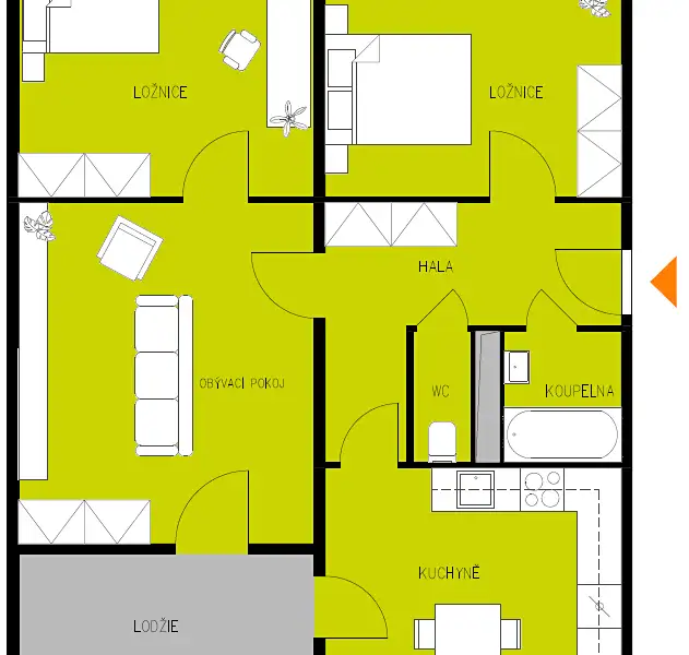 Pronájem bytu 3+1 72 m², Česká Lípa – náhled fotky 3