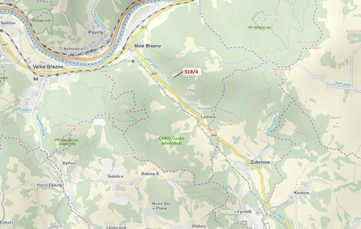 Dražba lesa 169 m², Malé Březno – fotka 1 z 3