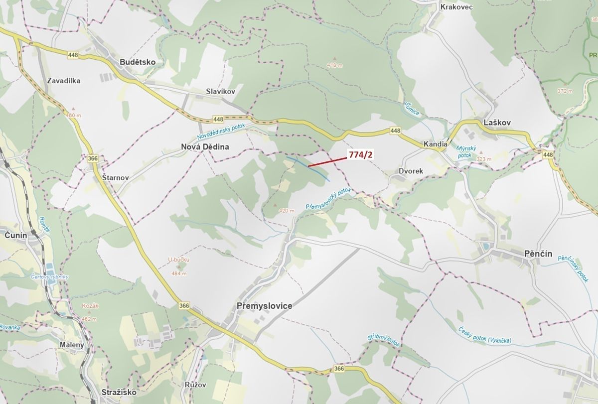 Dražba lesa 7901 m², Přemyslovice – fotka 1 z 3
