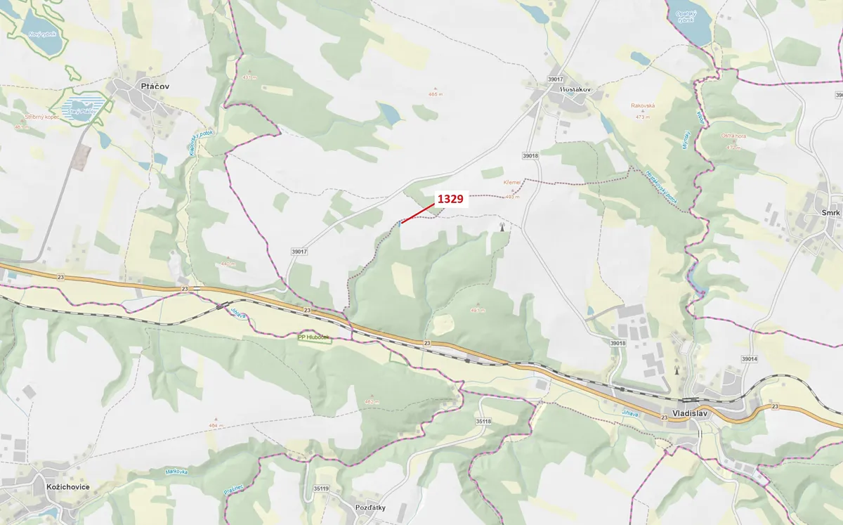 Dražba lesa 381 m²