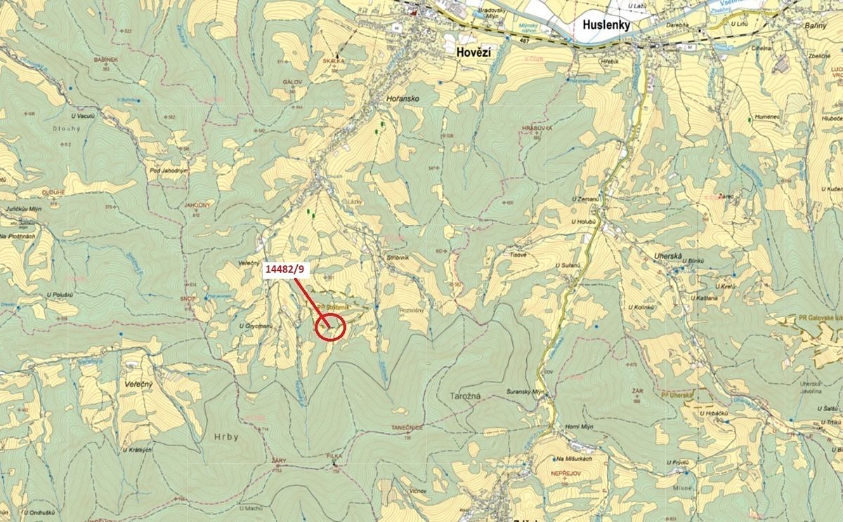 Dražba lesa 281 m², Hovězí – fotka 1 z 3
