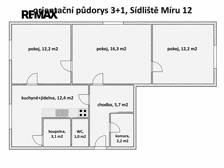 Pronájem bytu 3+1, 65 m² (3 z 16)