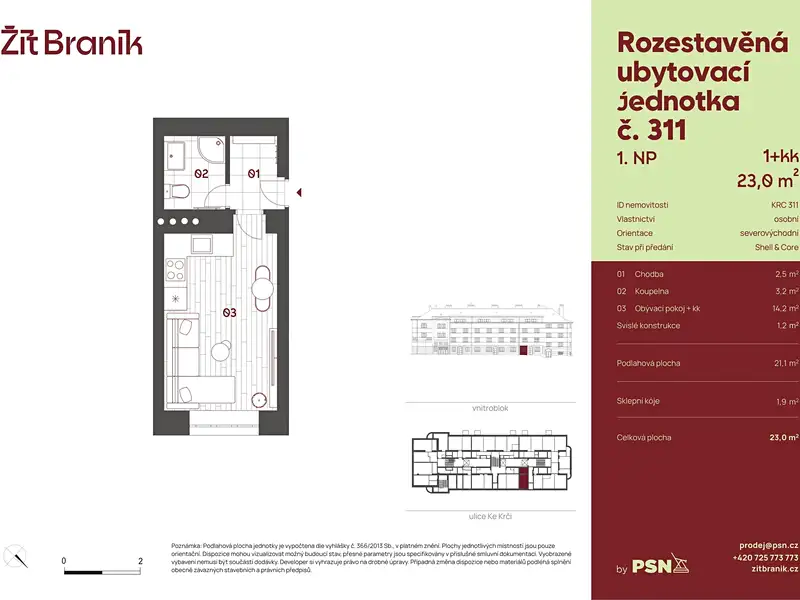 Prodej bytu 1+kk 20 m², Praha – náhled fotky 2