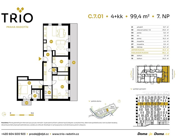 Wohnung 4+kk zum Kauf, 99 m² (2 von 7)