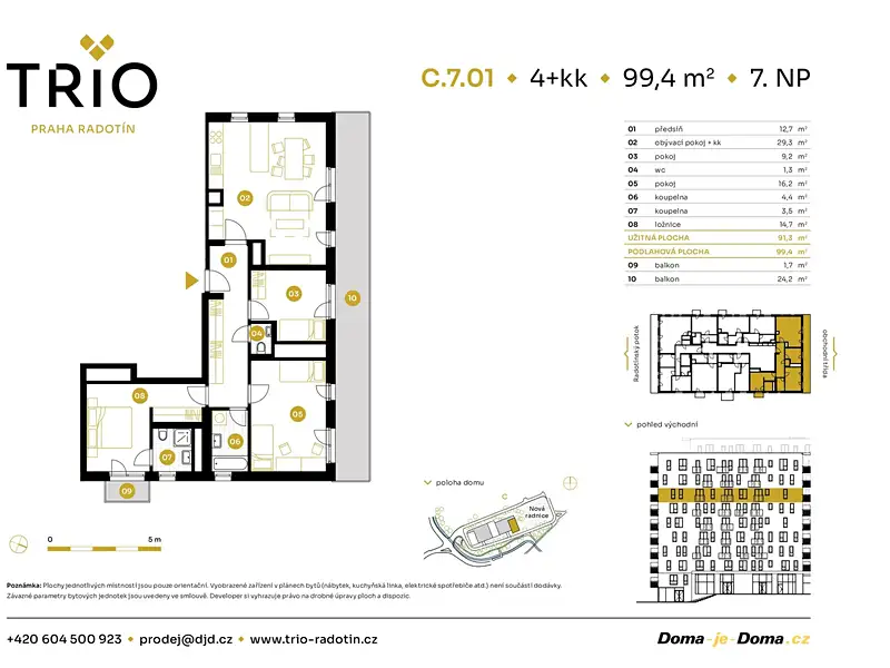Prodej bytu 4+kk 99 m², Praha – náhled fotky 2