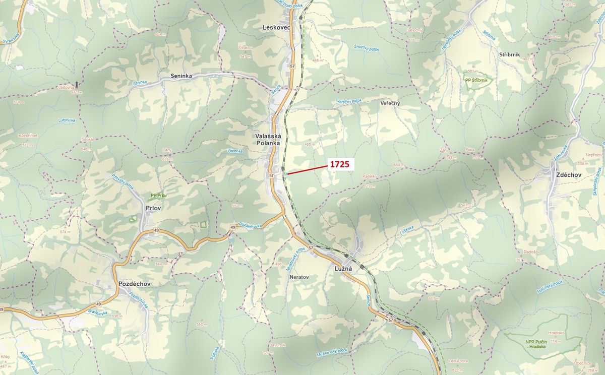 Dražba lesa 2248 m², Valašská Polanka – fotka 1 z 3