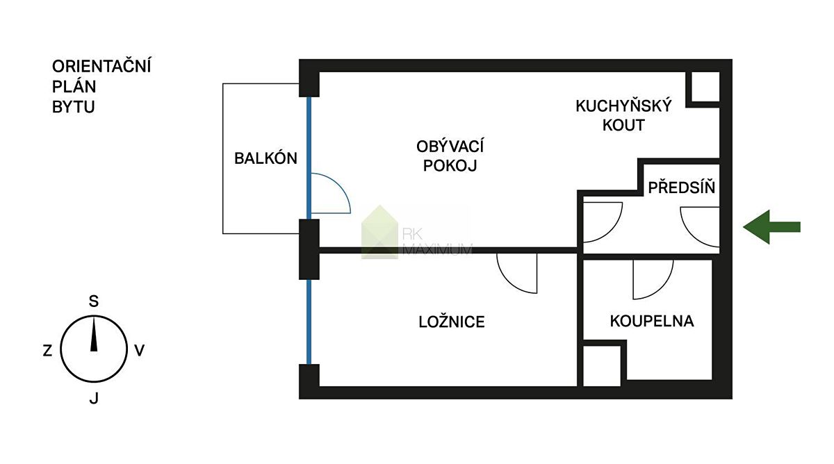 Pronájem bytu 2+kk 51 m² – fotografie 2