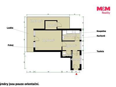 Pronájem bytu 1+1, 34 m² (3 z 22)