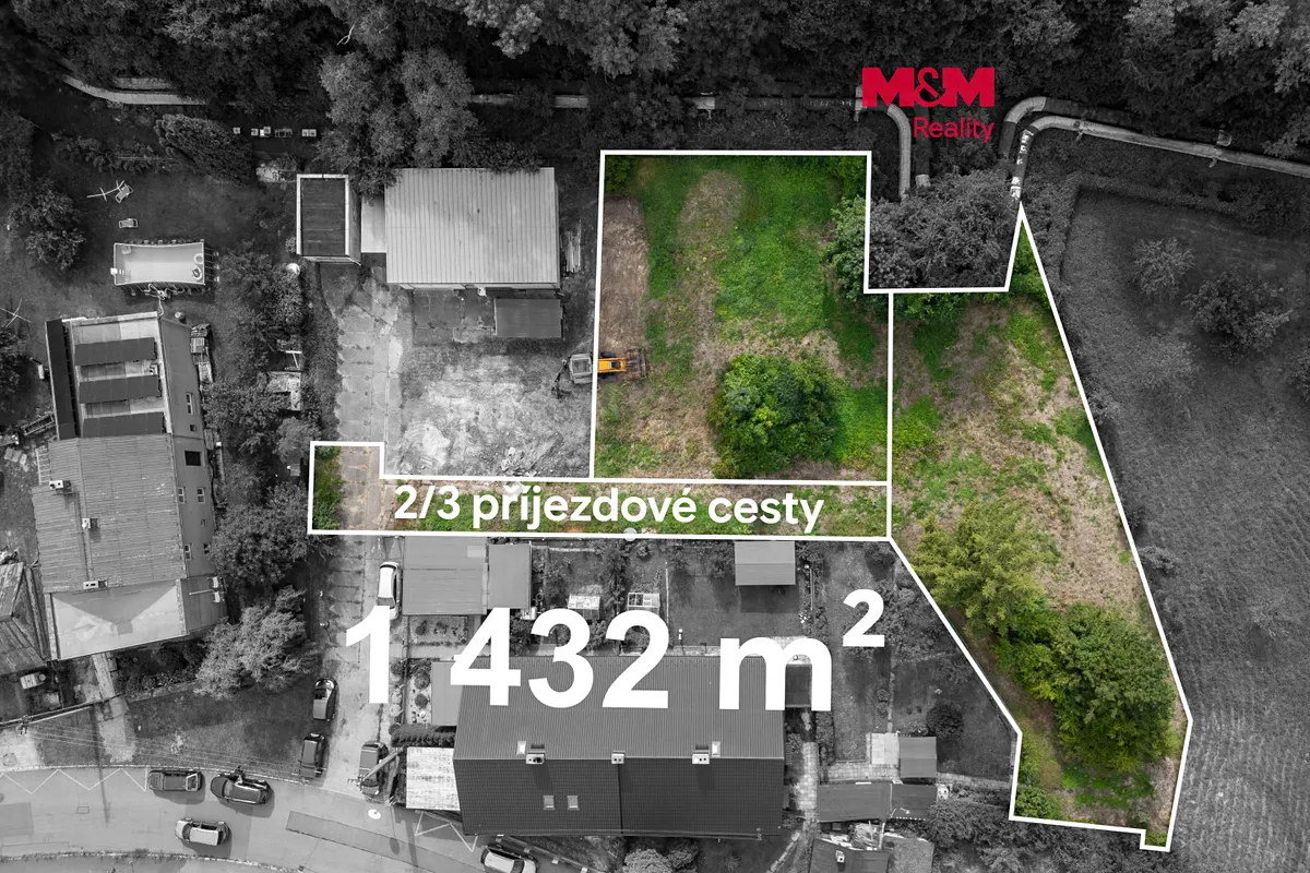 Prodej stavebního pozemku 1432 m²