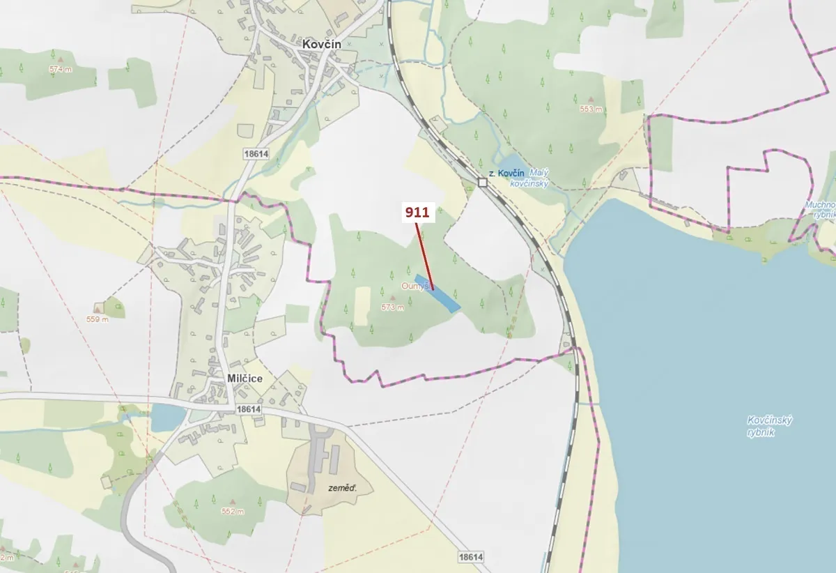 Dražba lesa 2882 m²